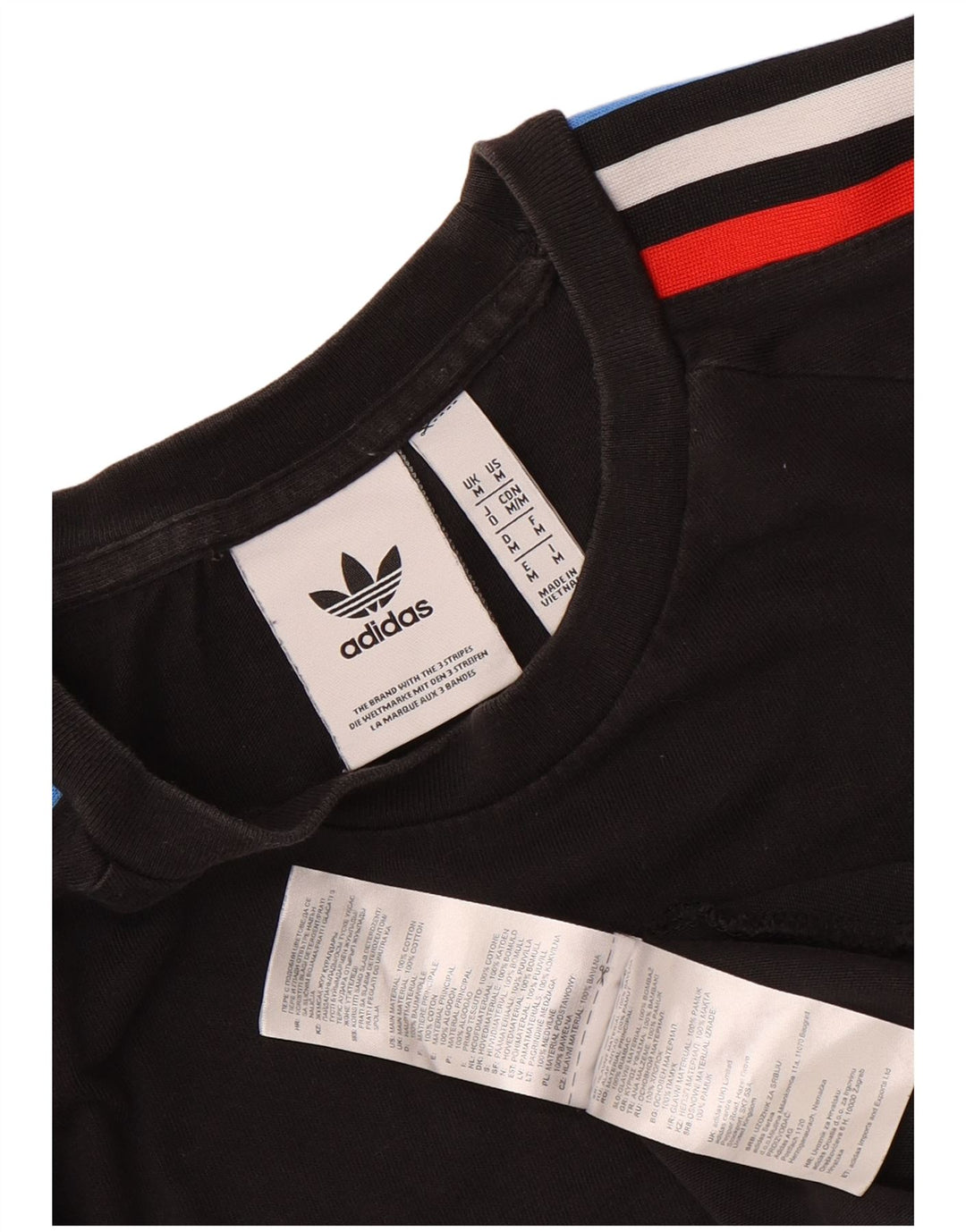 Adidas Mens Graphic T-Shirt Top Médio Algodão Preto
