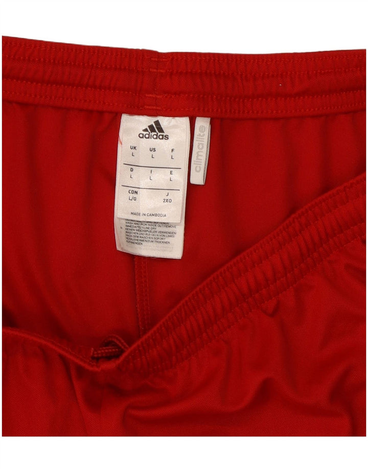 Adidas Mens Climalite Graphic Sport Shorts Grande Poliéster Vermelho