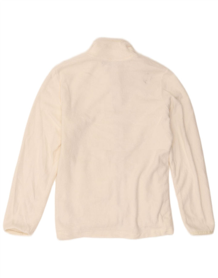 Jaqueta de lã feminina Marks & Spencer UK 12 poliéster branco médio
