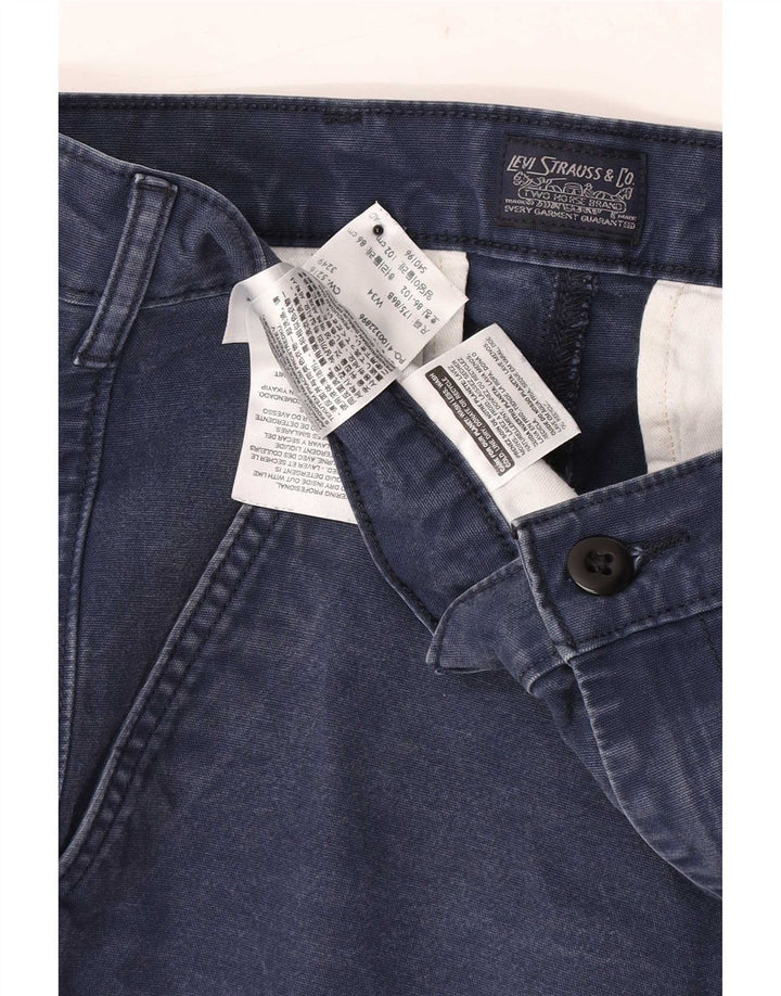 Shorts Chino Masculino Levi's W34 Grande Algodão Azul Marinho