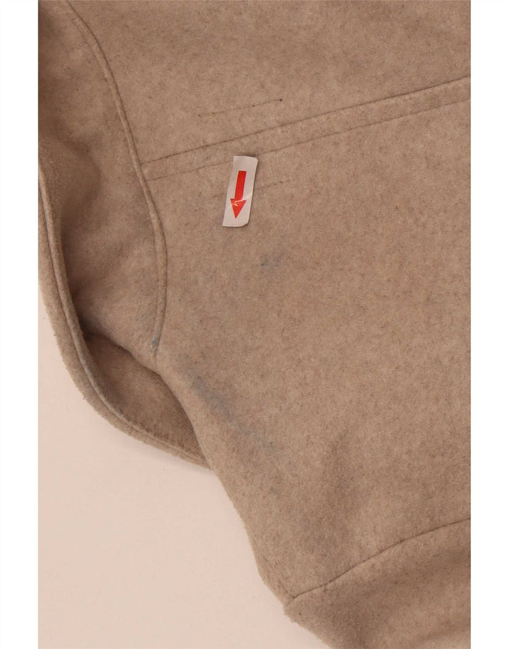 Sobretudo feminino Zara UK 12 poliéster bege médio