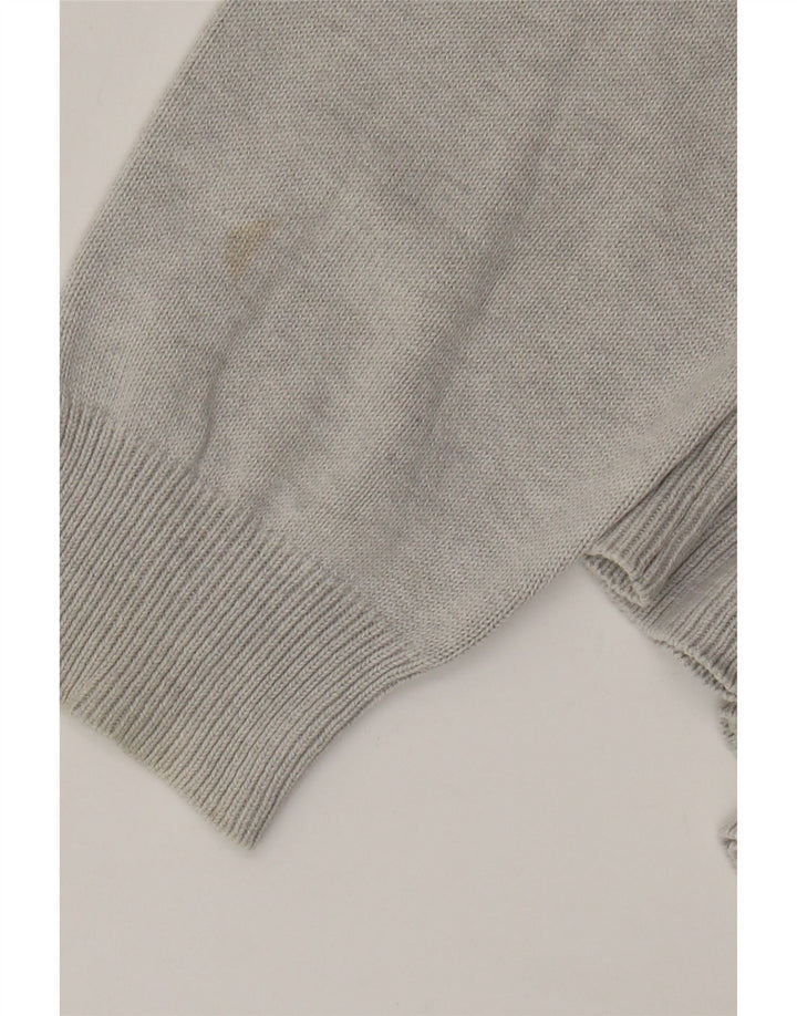 Suéter masculino Marks & Spencer Blue Harbor com decote em V grande cinza