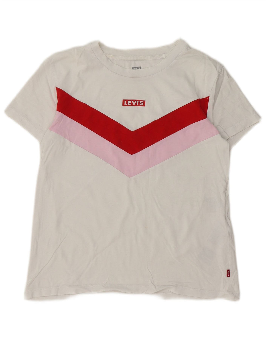 Camiseta feminina oversized LEVI'S UK 2 2XS algodão colorblock branco