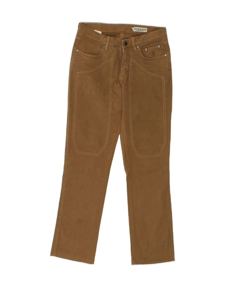 JECKERSON Womens Straight Casual Trousers W28 L28  Brown Vintage Jeckerson and Second-Hand Jeckerson from Messina Hembry 