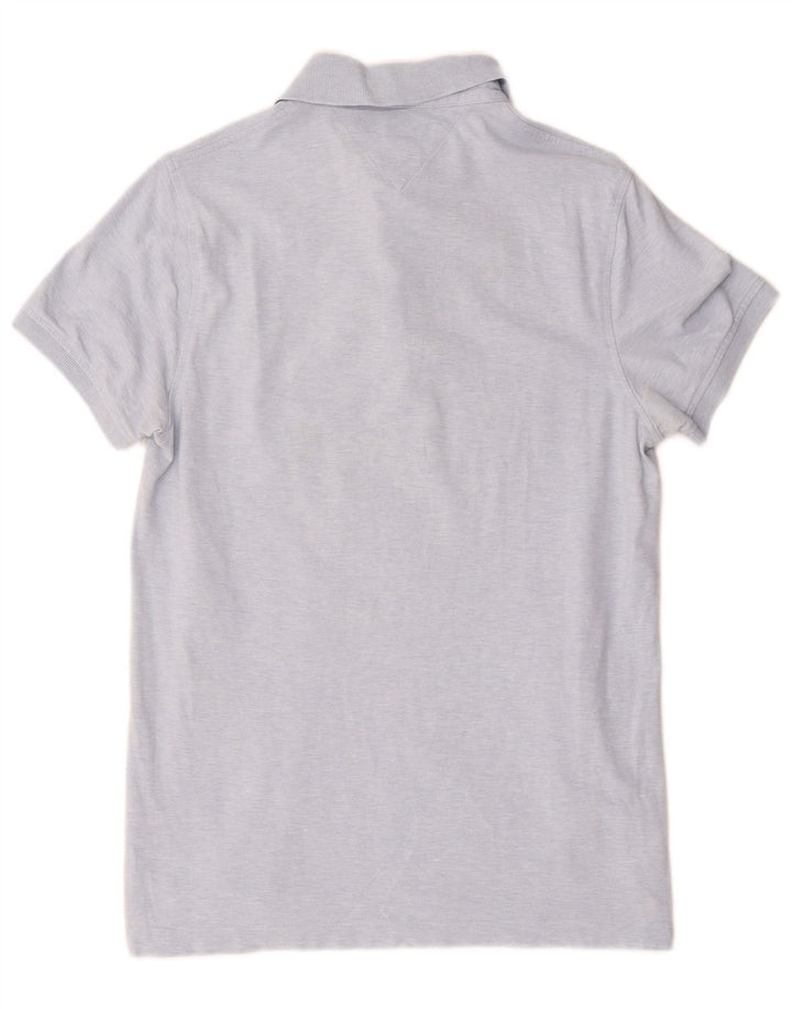 Camisa polo masculina Tommy Hilfiger Slim Fit algodão azul médio