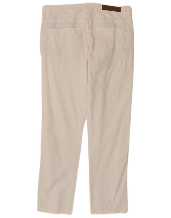 Zara Mens Slim Calça Casual EU 42 Grande W32 L32 Branco