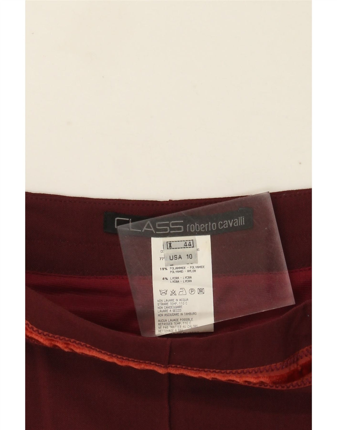 Roberto Cavalli Saia feminina Classe Sereia IT 44 Médio W30 Lã Borgonha