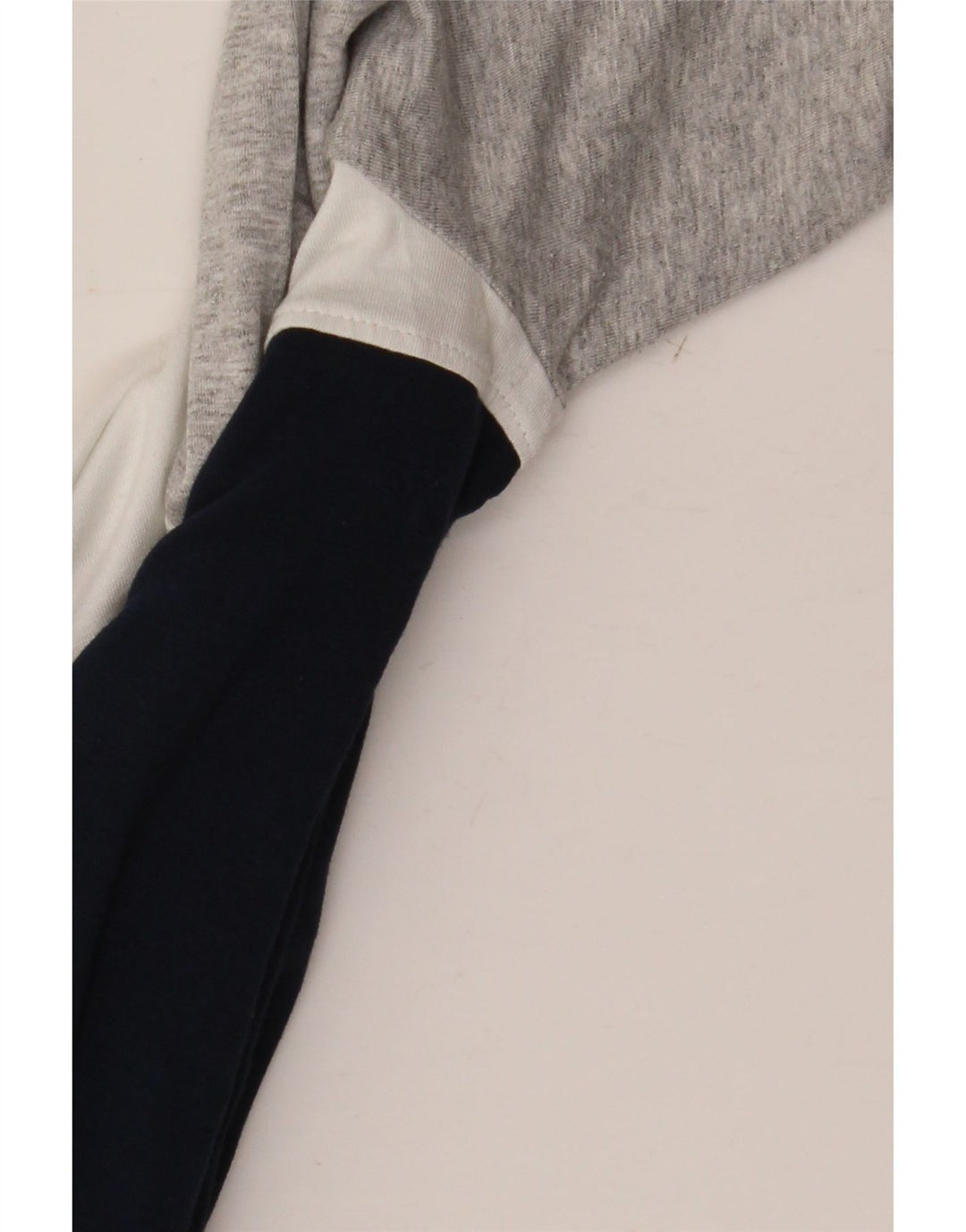 Top feminino Jaeger manga 3/4 Reino Unido 16 grande multicolorido colorblock viscose