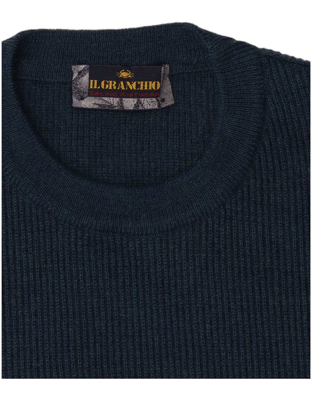 Suéter masculino Il Granchio com gola redonda grande azul marinho