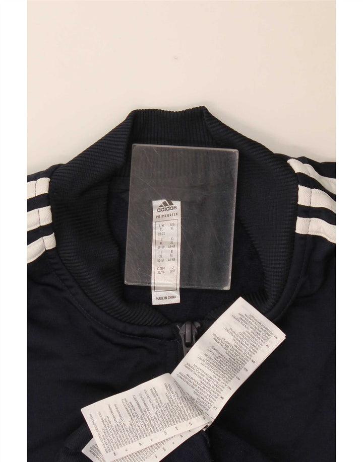 Adidas Womens Tracksuit Top Jacket UK 20/22 XL Azul Marinho Poliéster