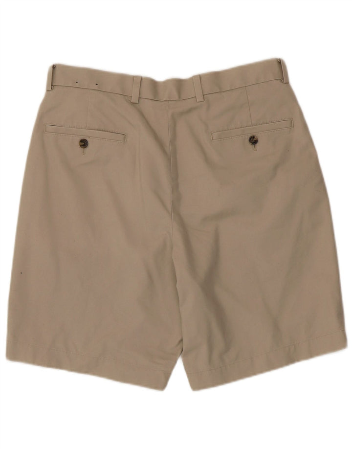 Brooks Brothers Mens Chino Shorts W32 Algodão Bege Médio