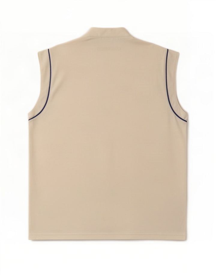 Sergio Tacchini Colete feminino com zíper e gola alta Reino Unido 14 grande branco