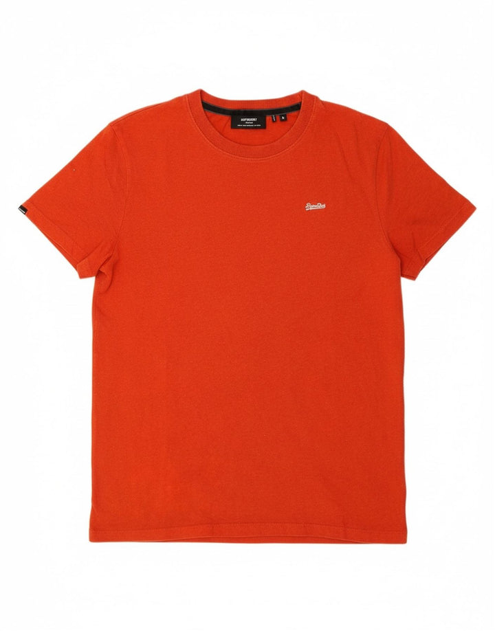 Camiseta masculina SUPERDRY Top médio algodão vermelho