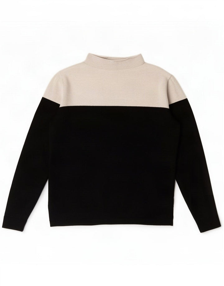 Suéter feminino com gola tartaruga da Marks & Spencer Reino Unido 10 pequeno preto