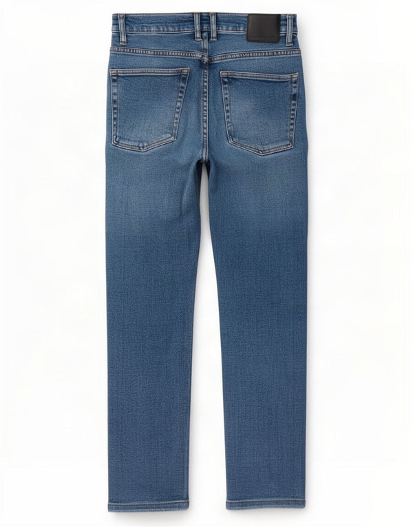 Zara Mens Straight Jeans EU 40 Médio W31 L28 Azul Algodão