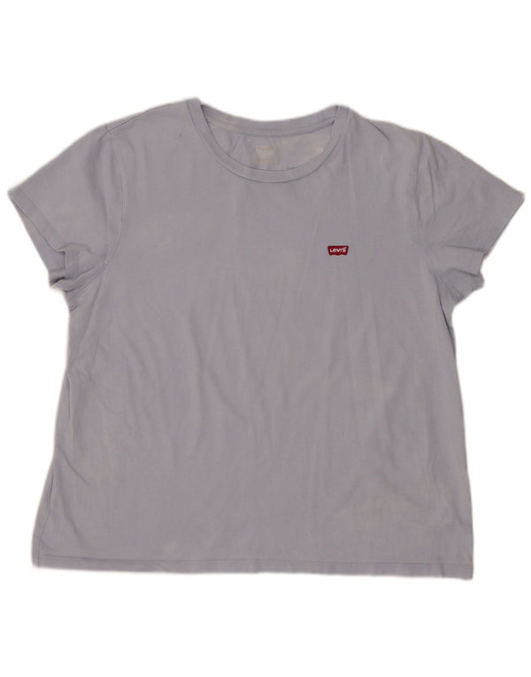 Camiseta feminina Levi's UK 16 grande algodão azul