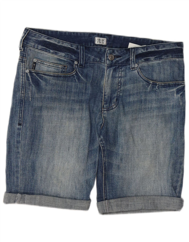 Shorts jeans Armani Junior para meninos 14-15 anos W34 azul algodão