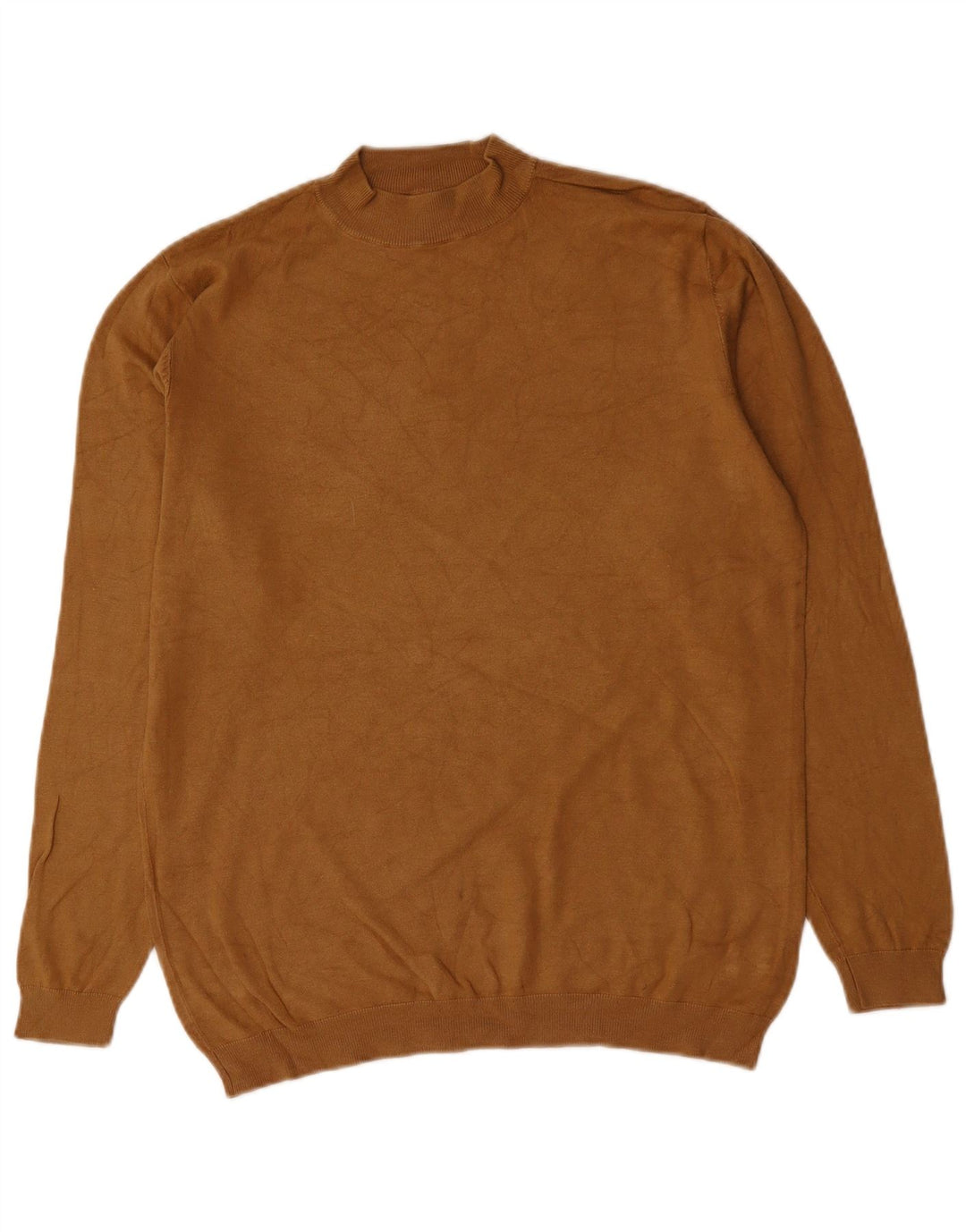 Suéter masculino ZARA com gola redonda marrom médio