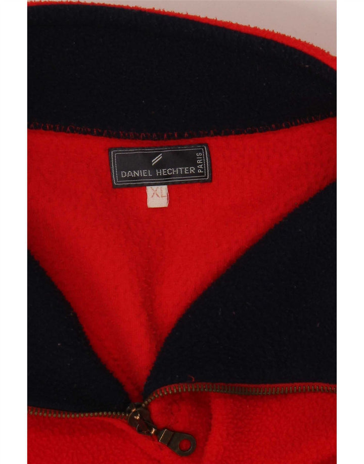 Daniel Hechter Suéter masculino de lã com zíper e gola XL vermelho