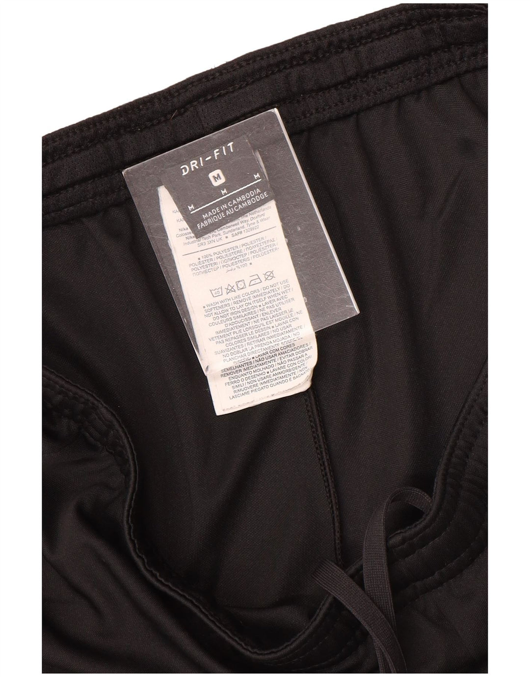 Shorts esportivos masculinos Nike Dri Fit médio preto colorblock poliéster