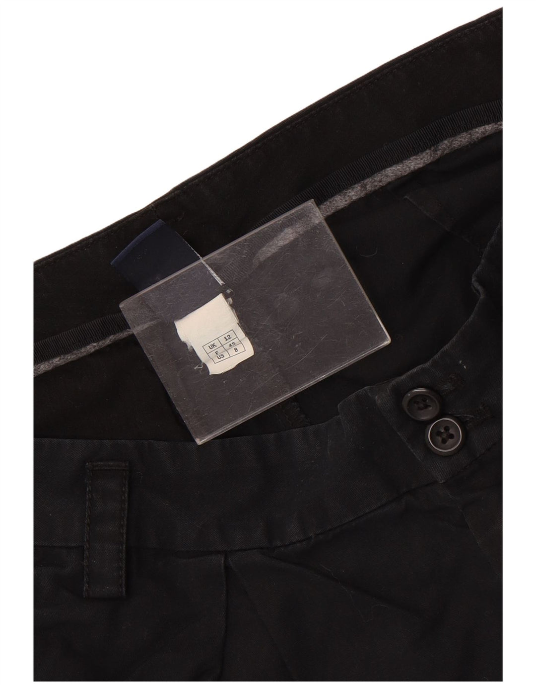 Shorts Chino Feminino Gap UK 12 Médio W32 Algodão Preto