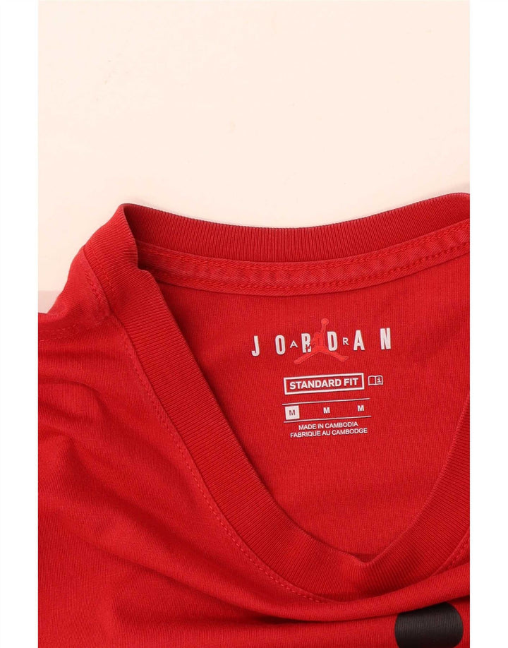 Camiseta Jordan Mens Standard Fit Graphic Top Médio Vermelho