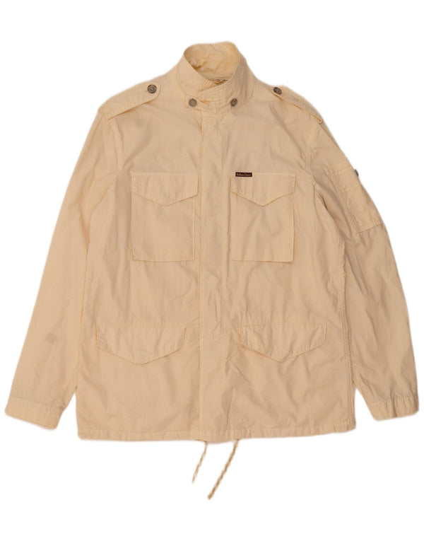 Jaqueta utilitária masculina Marlboro Classics UK 42 XL algodão bege