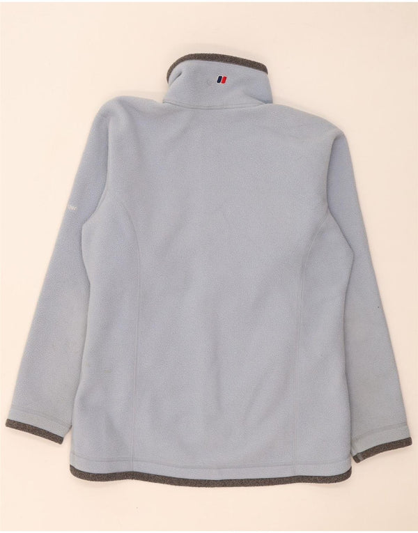 Jaqueta de lã grande feminina Berghaus UK 10 pequeno bloco colorido azul