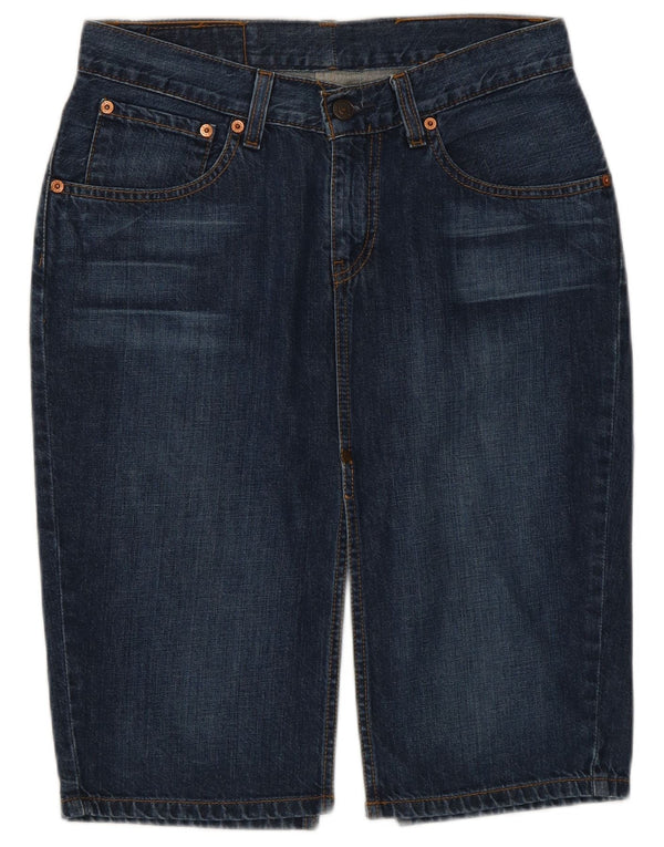 Saia jeans feminina 669 da Levi's W28 algodão azul marinho médio