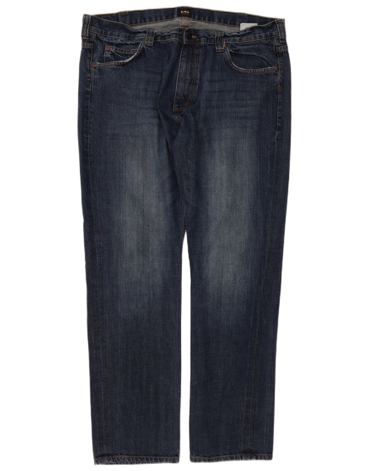 LEE Mens Kent Straight Jeans W40 L34 Azul Marinho Algodão