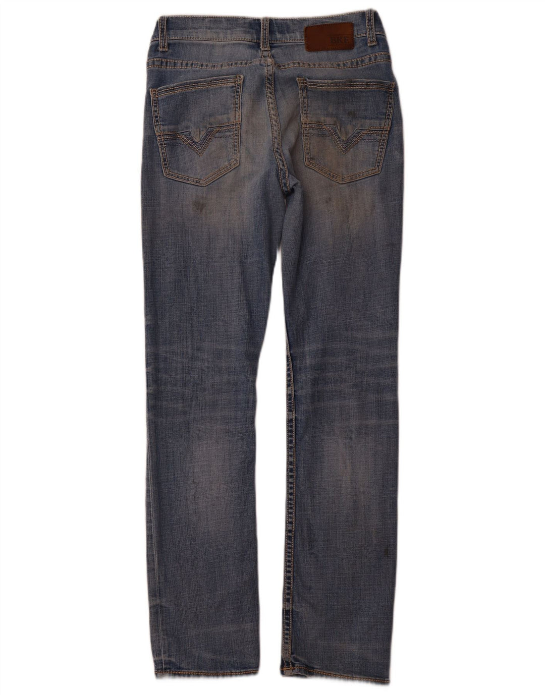 BKE feminino Alec Straight Jeans W31 L31 azul algodão