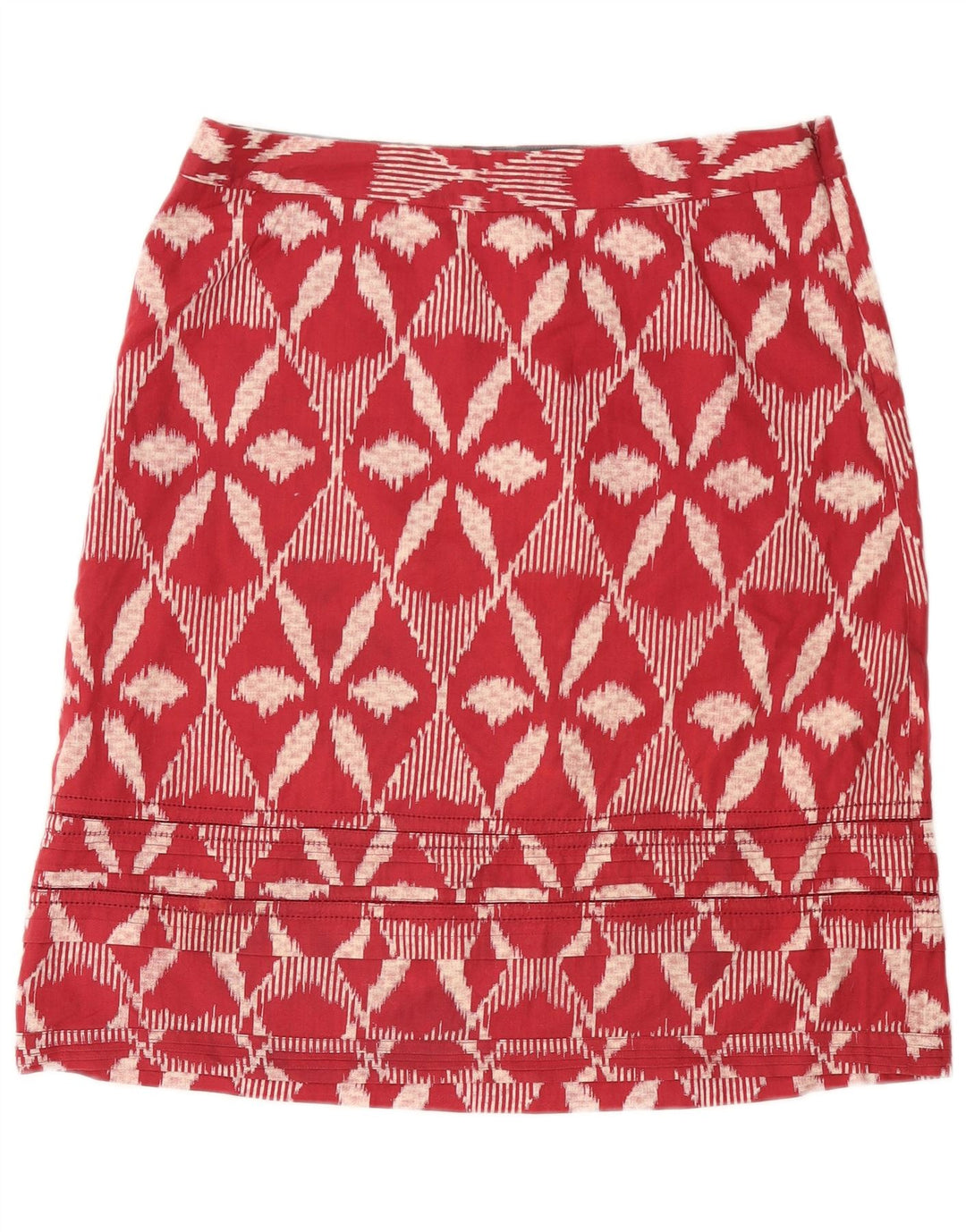 Mini saia feminina White Stuff Reino Unido 14 grande W34 algodão floral Borgonha