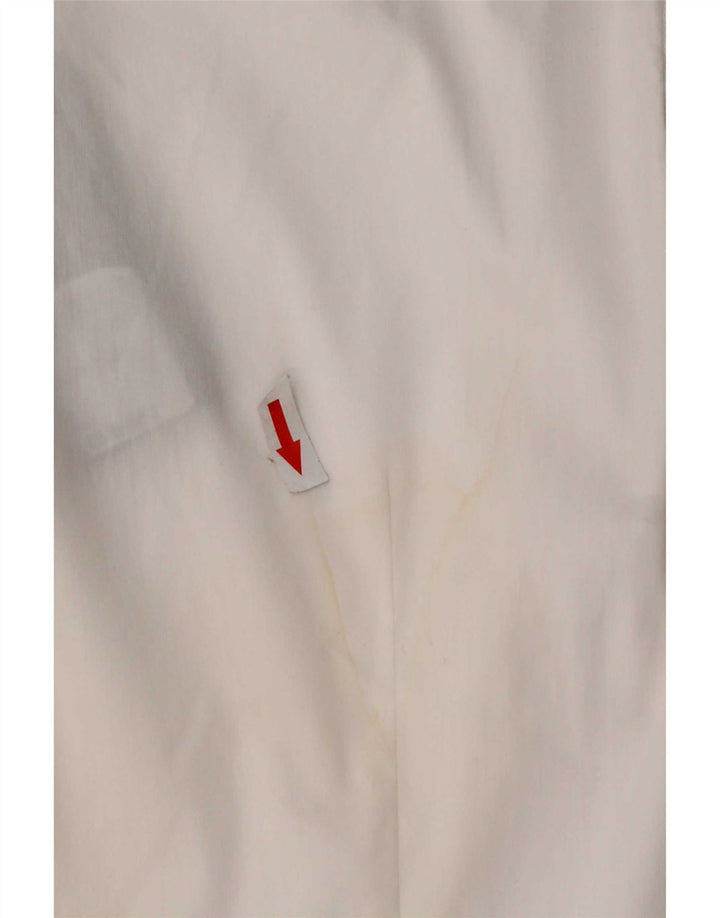 Camisa masculina Trussardi tamanho 40 algodão listrado branco médio