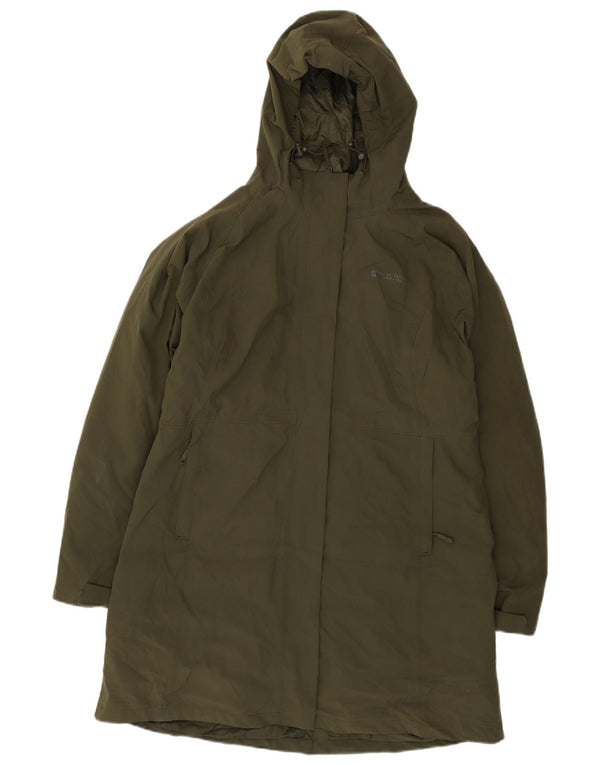 Casaco acolchoado com capuz feminino Mountain Warehouse Reino Unido 16 grande nylon cáqui