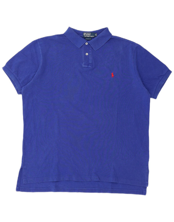 Polo Ralph Lauren Mens Custom Fit Polo XL Algodão Azul