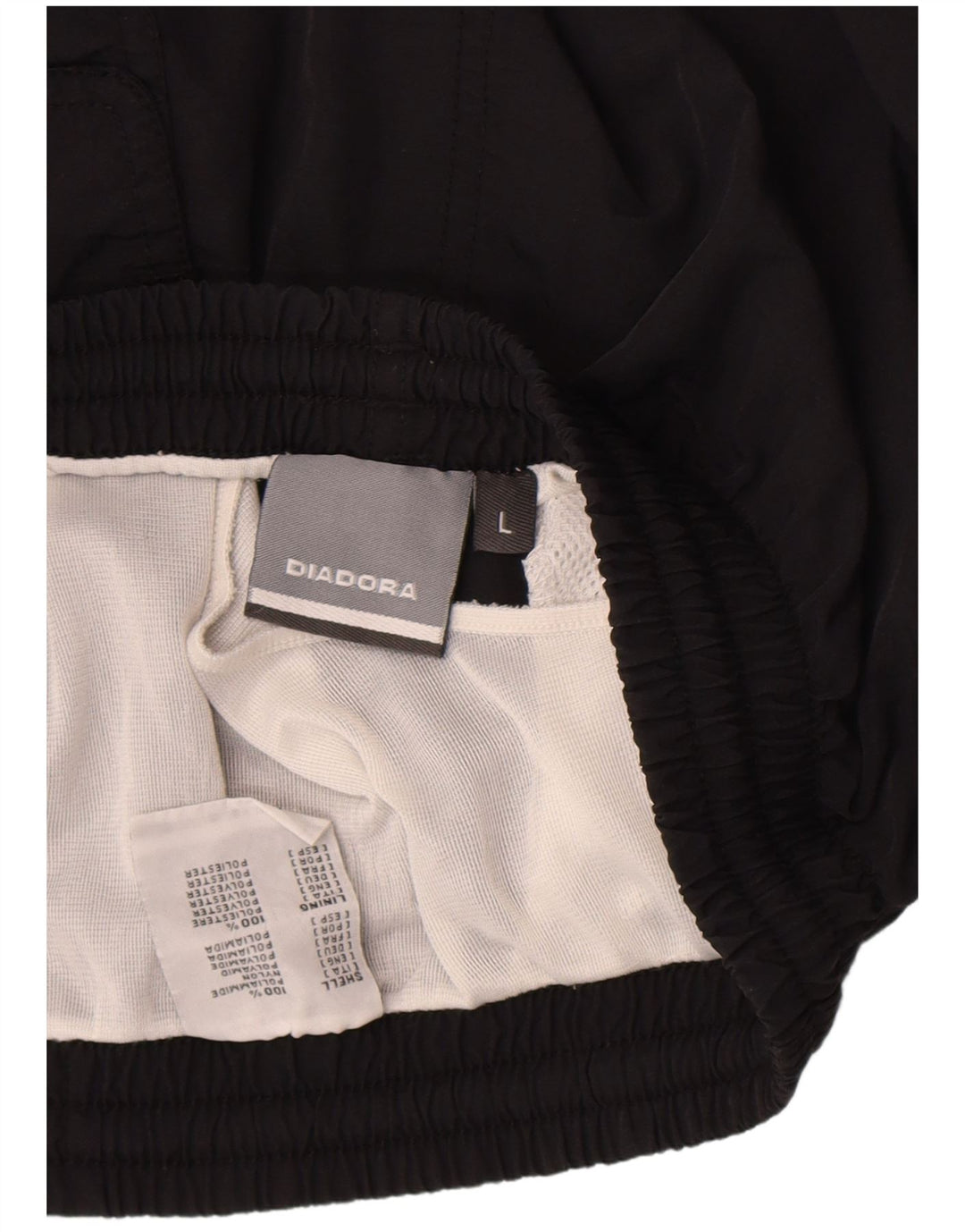 Shorts de natação masculino Diadora grande poliamida preta