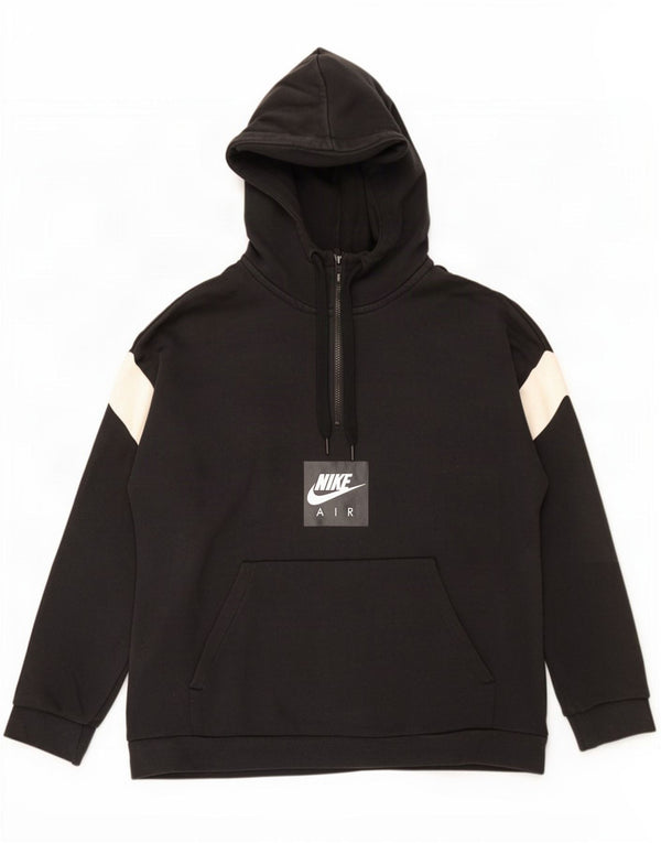 Moletom com capuz Nike masculino com zíper e pescoço XL preto colorblock algodão