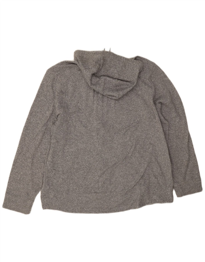 L.L.Bean Suéter masculino com capuz e zíper XL poliéster cinza