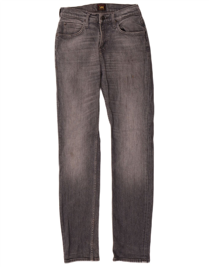 Lee Womens Rider Slim Jeans W28 L32 Cinza Algodão