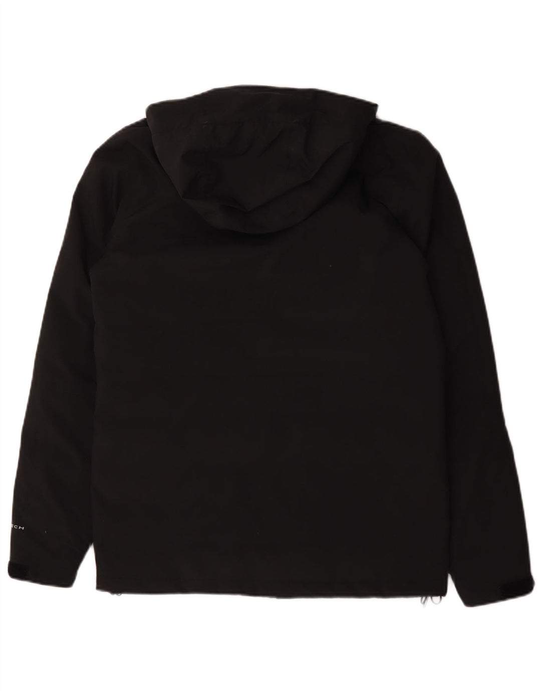 Jaqueta corta-vento masculina Columbia com capuz Reino Unido 36 poliéster preto pequeno