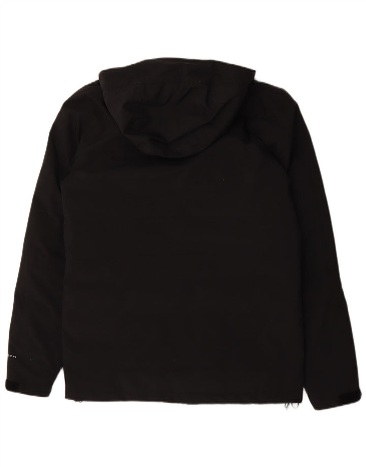 Jaqueta corta-vento masculina Columbia com capuz Reino Unido 36 poliéster preto pequeno