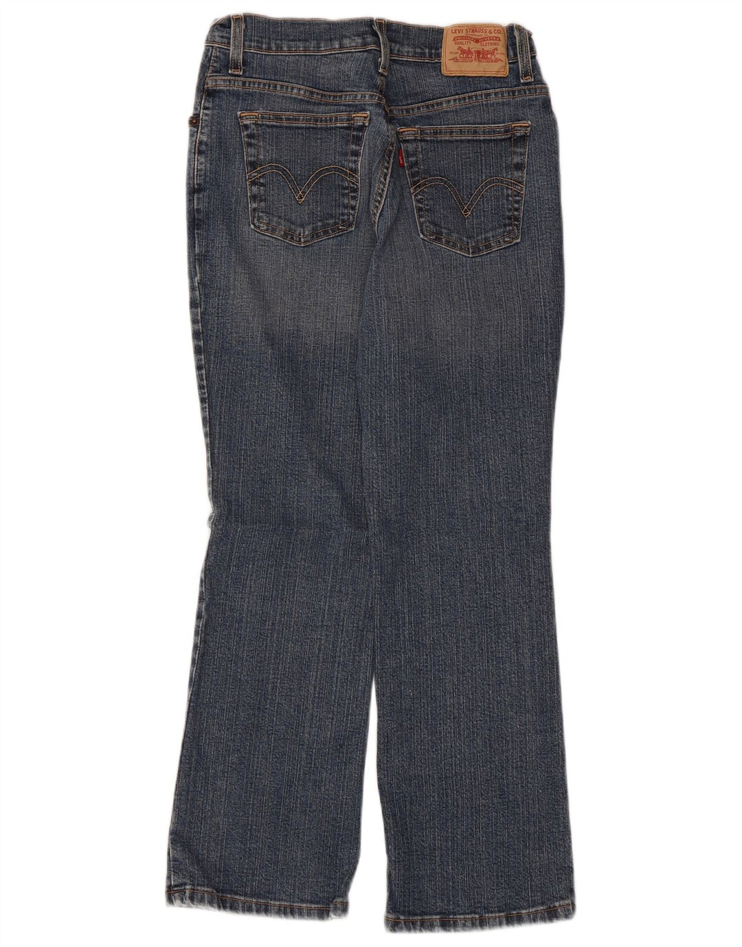 Calça jeans feminina Levi's 550 Bootcut US 6 médio W26 L26 azul algodão