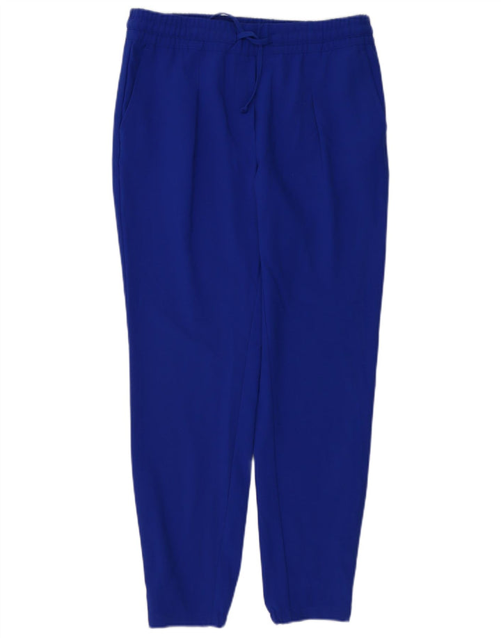 Calça de treino feminina Marks & Spencer Reino Unido 10 pequena azul poliamida