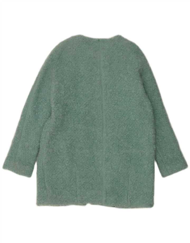 Sobretudo feminino Zara Oversized UK 14 algodão azul médio
