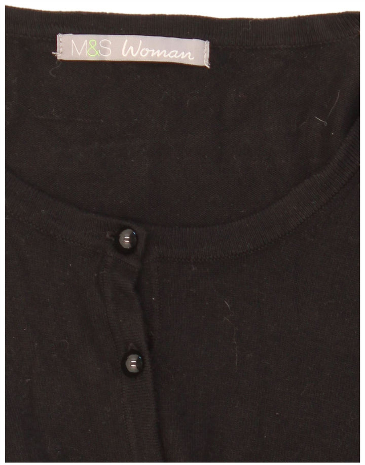 Suéter cardigã feminino Marks & Spencer Reino Unido 14 médio preto