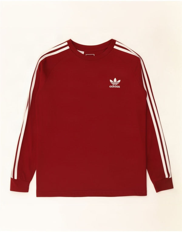 Adidas Meninos Top Manga Comprida 13-14 Anos Algodão Borgonha