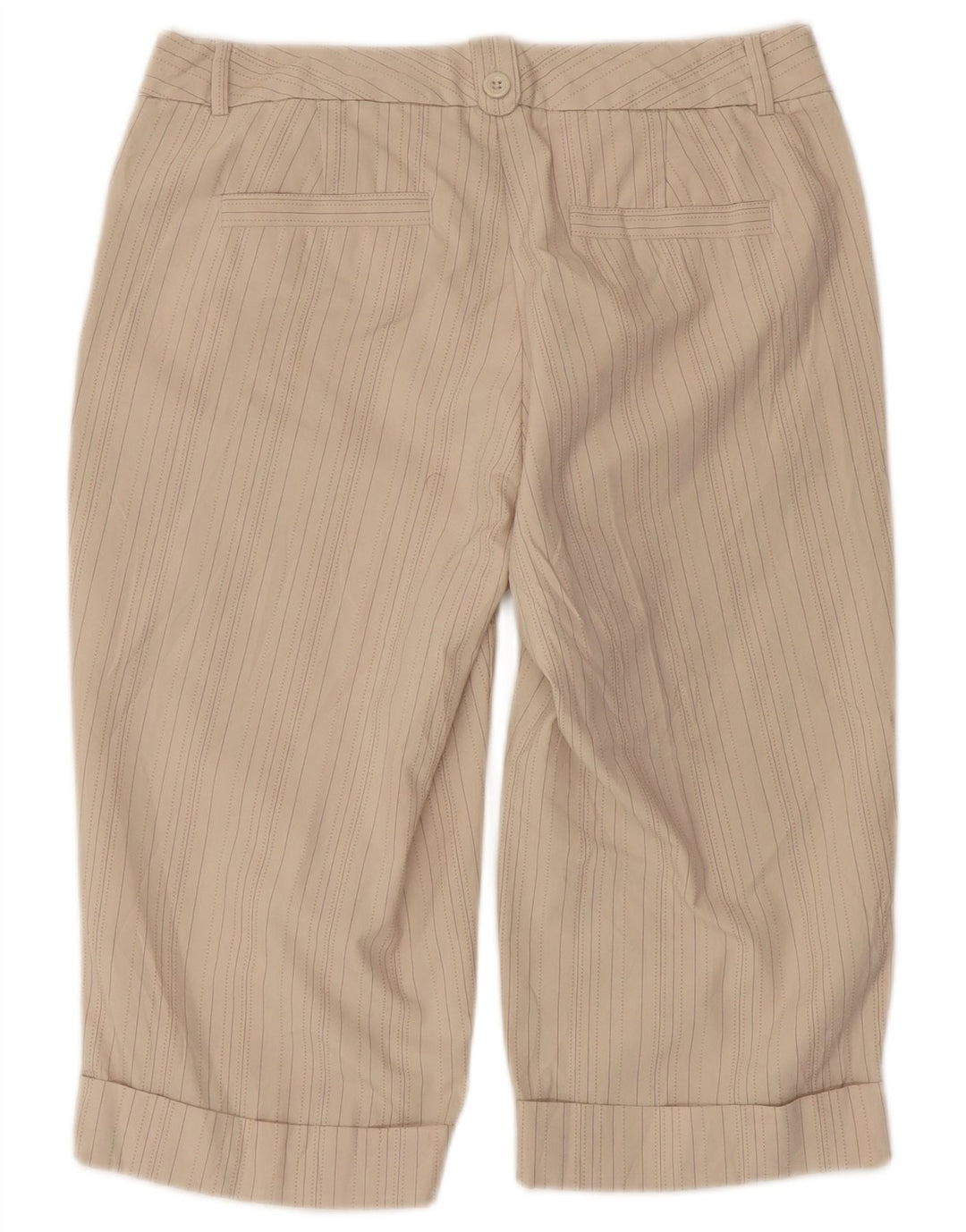 Shorts Chino feminino Dockers curvilíneo de cintura baixa EUA 4 pequeno W32 algodão bege