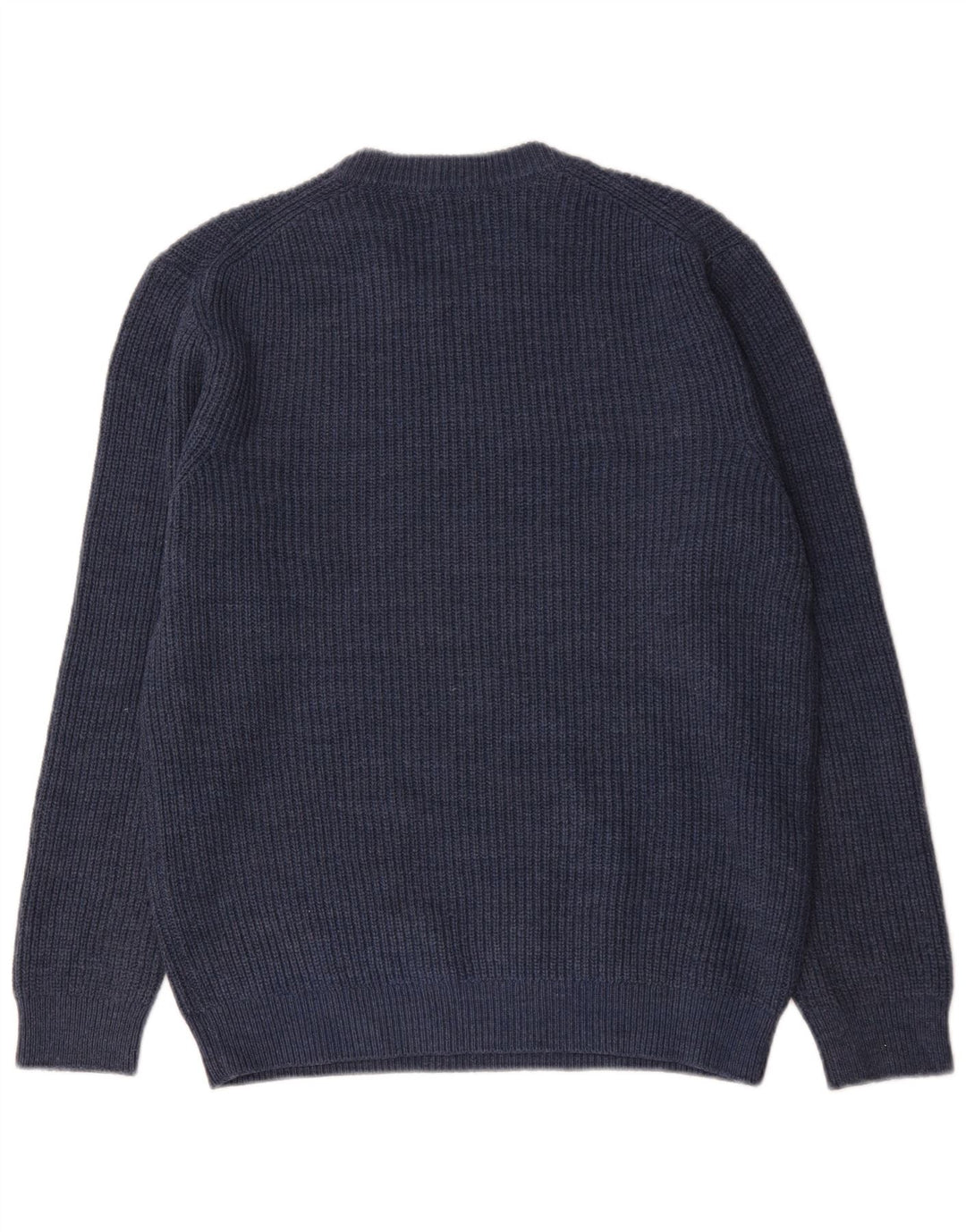 Zara Suéter masculino com gola redonda grande acrílico azul