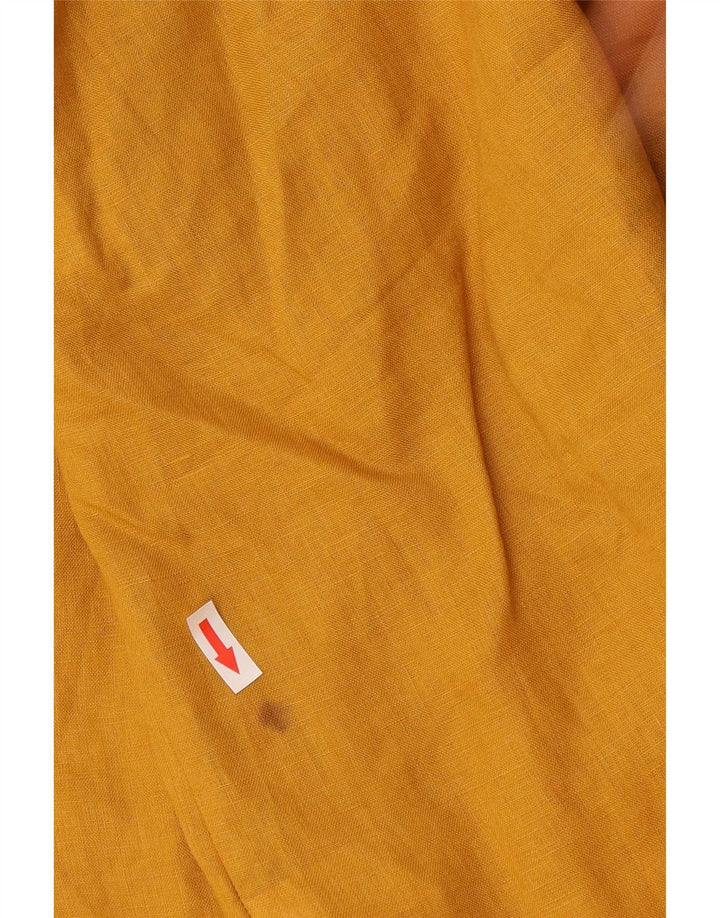 Blusa feminina Marks & Spencer UK 14 grande linho amarelo