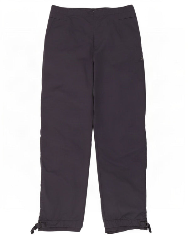 Calça casual reta feminina Adidas UK 12 médio W30 L30 azul marinho
